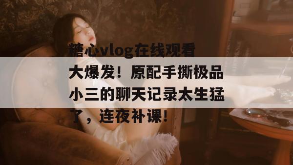 糖心vlog在线观看大爆发！原配手撕极品小三的聊天记录太生猛了，连夜补课！